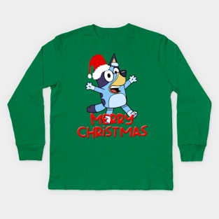 CHRISTMAS BLUEY Kids Long Sleeve T-Shirt